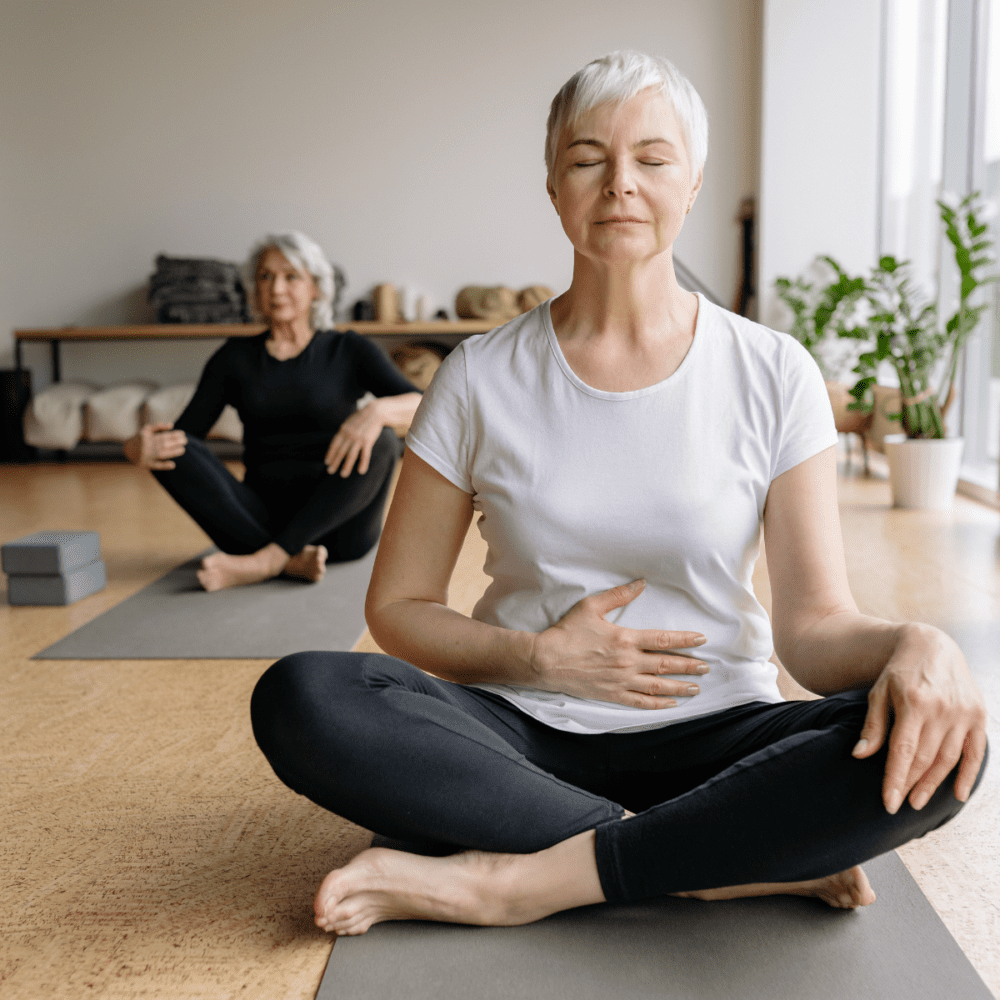 woman meditating
